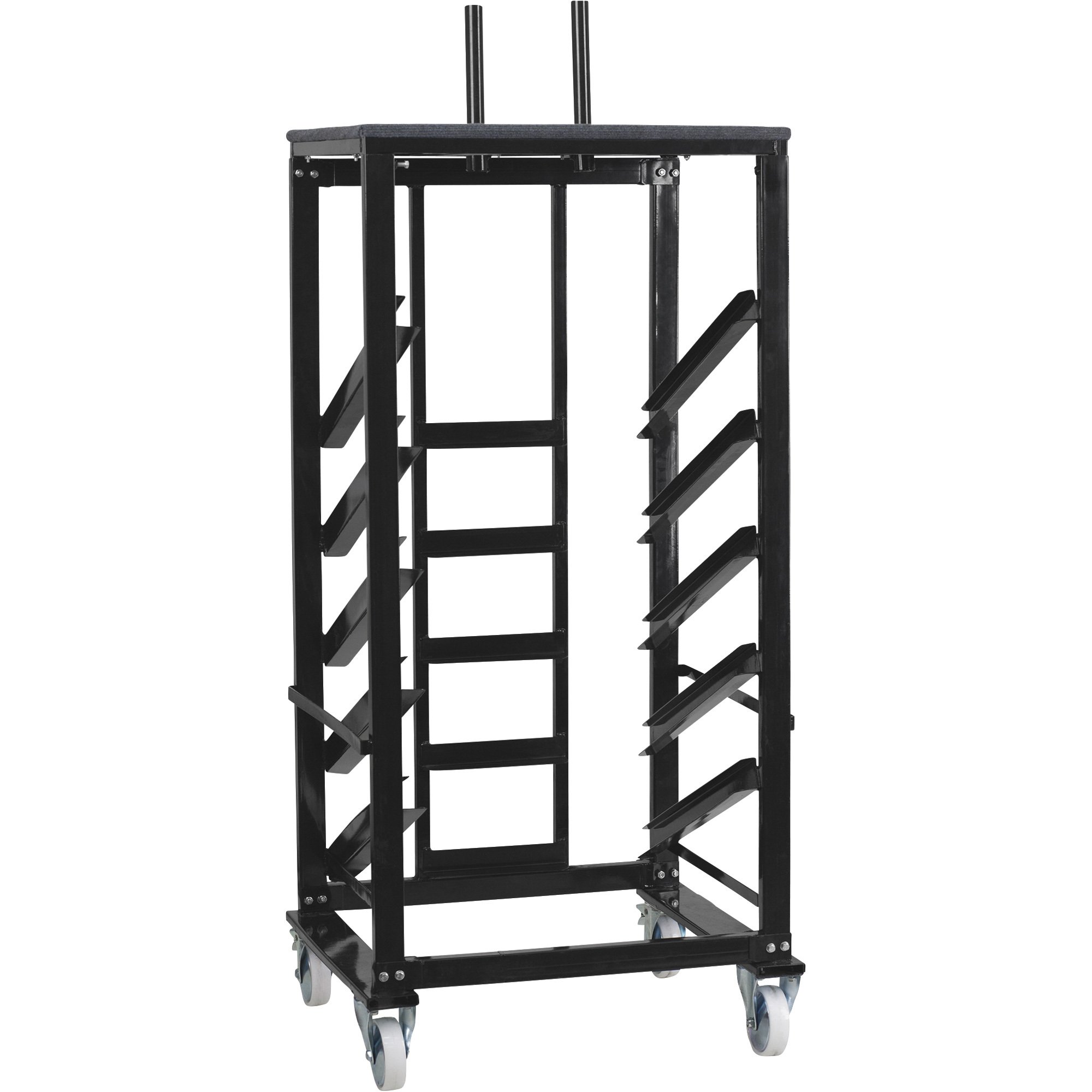 Flash Furniture Cocktail Table Dolly Cart — Black, Holds Ten Round Tables